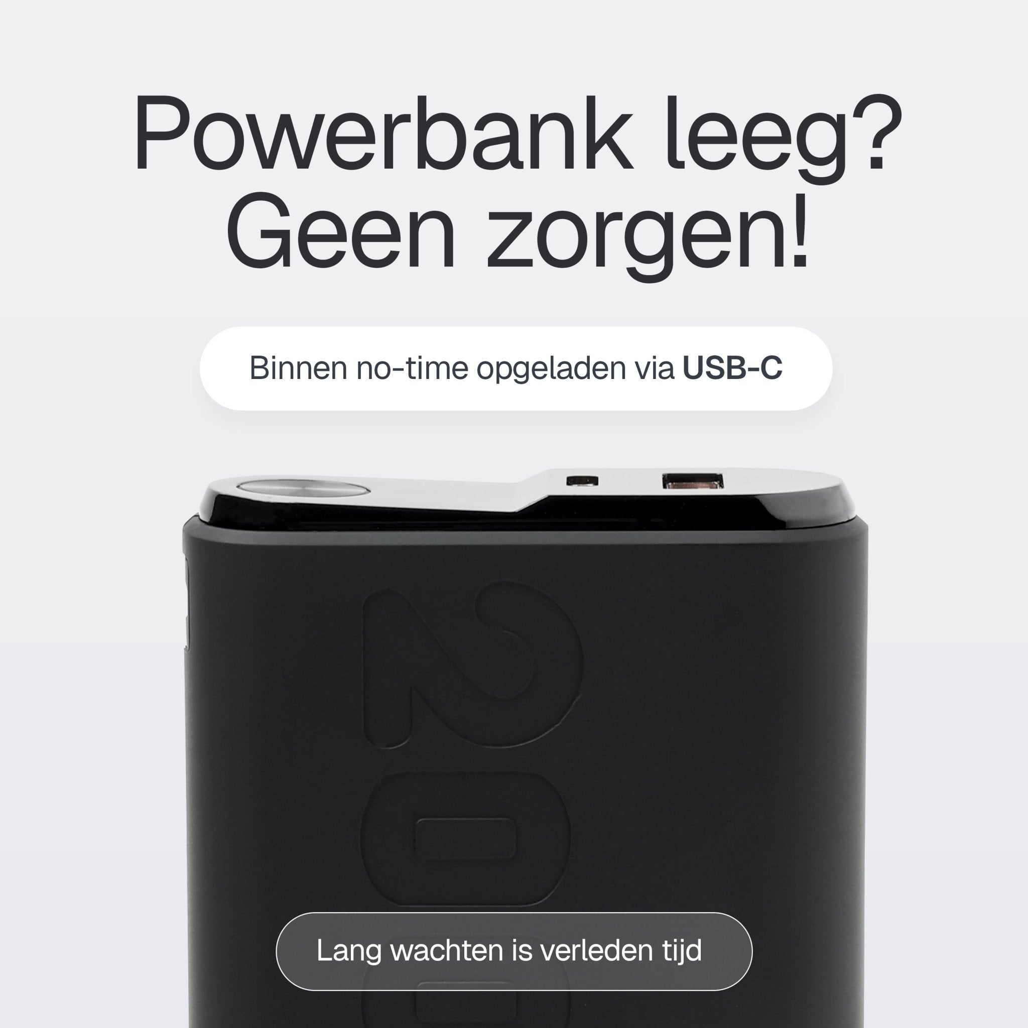 Powerbank die zichzelf snel weer oplaad