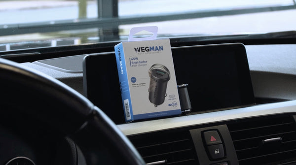 Wegman 45W Car Charger USB C - Safe and Compact - Fast Charger - Car Charger - Cigarette Lighter - Charge 4x as fast